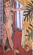 Henri Matisse Nude Standing in front of an Open Door (mk35) oil painting reproduction